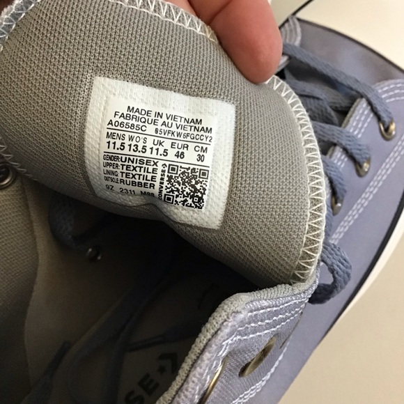 Converse NWOT 11.5 Men’s / 13.5 Women’s Chuck Taylor All Star Hi Blue Sneakers - Picture 10 of 14